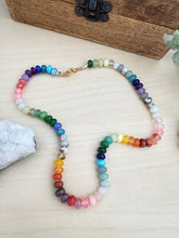 Load image into Gallery viewer, Hand knotted Rainbow Necklace - Colorful Gemstone Necklace