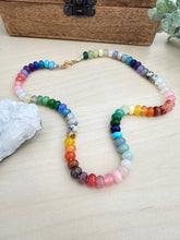 Load image into Gallery viewer, Hand knotted Rainbow Necklace - Colorful Gemstone Necklace
