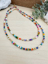 Load image into Gallery viewer, Funfetti necklace - colorful confetti of beads