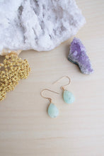 Load image into Gallery viewer, Amazonite Gemstone Drop Earrings - Sea Foam Green - Pastel Colored Gemstones