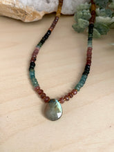 Load image into Gallery viewer, Watermelon Tourmaline and Labradorite Necklace