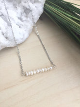 Load image into Gallery viewer, White Pearl Bar Necklace