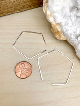 Load image into Gallery viewer, Geometric Hoop Earrings in Gold fill or Sterling Silver