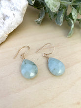Load image into Gallery viewer, Amazonite Gemstone Drop Earrings - Sea Foam Green - Pastel Colored Gemstones