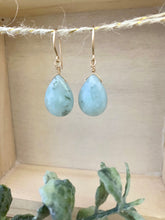 Load image into Gallery viewer, Amazonite Gemstone Drop Earrings - Sea Foam Green - Pastel Colored Gemstones