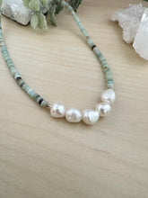 Load image into Gallery viewer, Amazonite and Pearl necklace