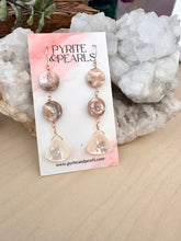 Load image into Gallery viewer, Wire wrapped mother of pearl earrings