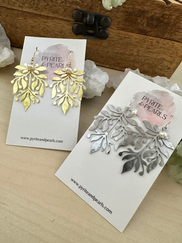 Damask Earrings - Gold or Silver