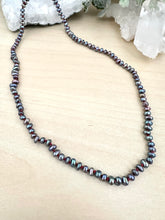 Load image into Gallery viewer, Dark Pearl Strand Hand knotted on Red Silk
