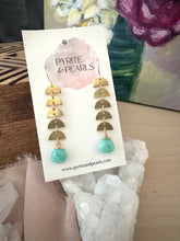 Load image into Gallery viewer, Veda Earrings - Freshwater Pearl or Amazonite Drop - 14k gold filled ear wires