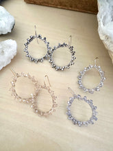 Load image into Gallery viewer, Stellina - Wire wrapped sparkle hoops