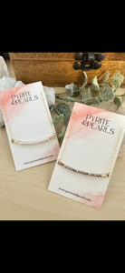 Wire wrapped gemstone bar necklace