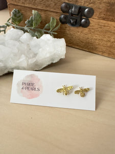 Bee stud earrings