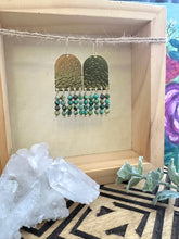 Load image into Gallery viewer, Limited Edition Fringe Earrings with Blue Stones - 14k Gold filled Ear Wires