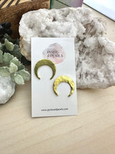 Load image into Gallery viewer, Crescent Moon Studs 2