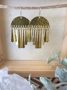 Hammered Brass Dangles