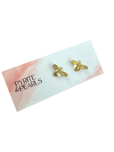 Bee stud earrings