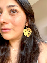 Load image into Gallery viewer, Monstera Earrings - Hammered Monstera Leaf Earrings