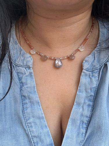 Moonstone and Sunstone Necklace