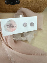 Load image into Gallery viewer, Rose Quartz Stud Earrings on Surgical Steel posts