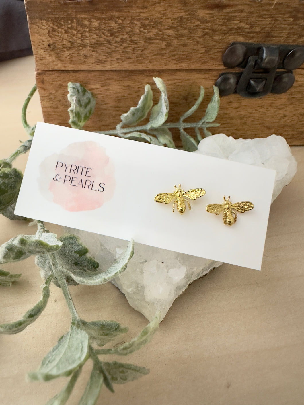 Bee stud earrings