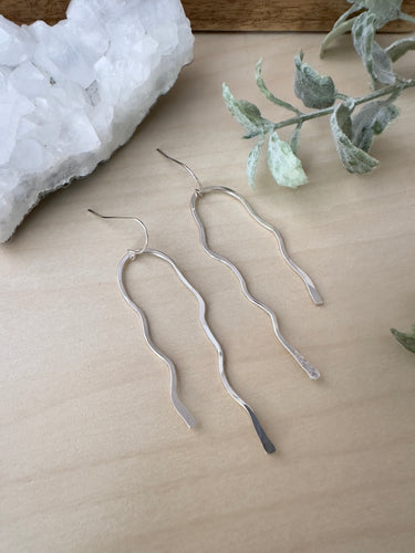 Squiggle earrings - 14k gold filled or sterling silver