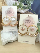 Load image into Gallery viewer, Round Fringe Earrings with Freshwater Pearls