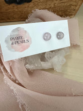 Load image into Gallery viewer, Rose Quartz Stud Earrings on Surgical Steel posts