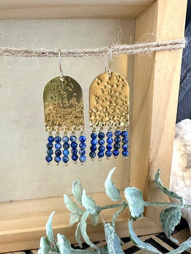 Fringe Earrings with Blue Sodalite - Limited Edition