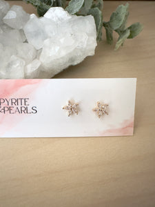 Zircon flower studs