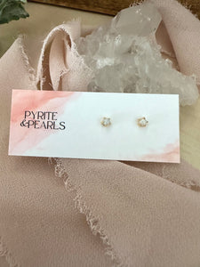 Tiny Opal studs