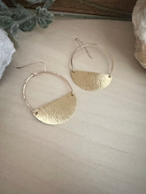 Load image into Gallery viewer, Hammered Half Moon Earrings