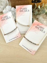 Load image into Gallery viewer, Wire wrapped gemstone bar necklace