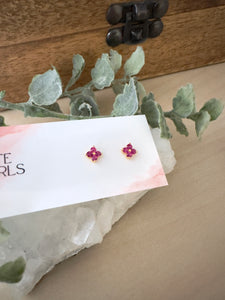 Dainty Zircon flower studs