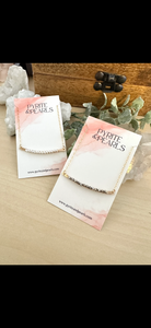 Wire wrapped gemstone bar necklace