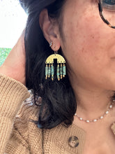 Load image into Gallery viewer, Tanya Earrings - Gemstone and brass dangles - 14k gold filled ear wires
