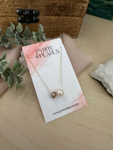 Double Floating Pearl Necklace