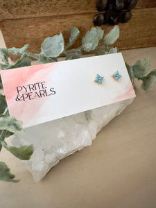 Dainty Zircon flower studs