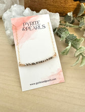 Load image into Gallery viewer, Wire wrapped gemstone bar necklace