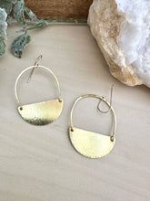 Load image into Gallery viewer, Hammered Half Moon Earrings