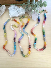 Load image into Gallery viewer, Hand knotted Rainbow Necklace - Colorful Gemstone Necklace
