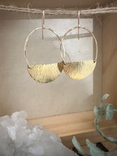 Load image into Gallery viewer, Hammered Half Moon Earrings