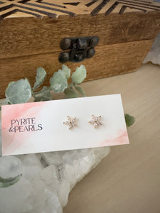 Zircon flower studs