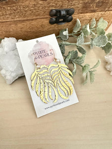 Hammered Fern Leaf Earrings