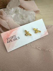 Bee stud earrings