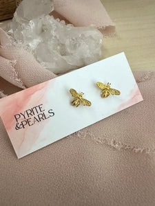 Bee stud earrings