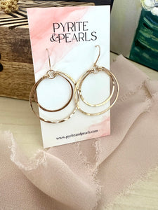 Double Hoops - 14k Gold Filled or Sterling Silver