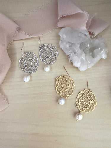 Squiggle and Drop Earrings