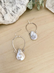 Alia Earrings with Freshwater Pearls - 14k Gold Filled or Sterling Silver