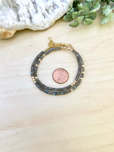 Load image into Gallery viewer, Labradorite Choker / Wrap Bracelet with 14k Gold Filled Beads